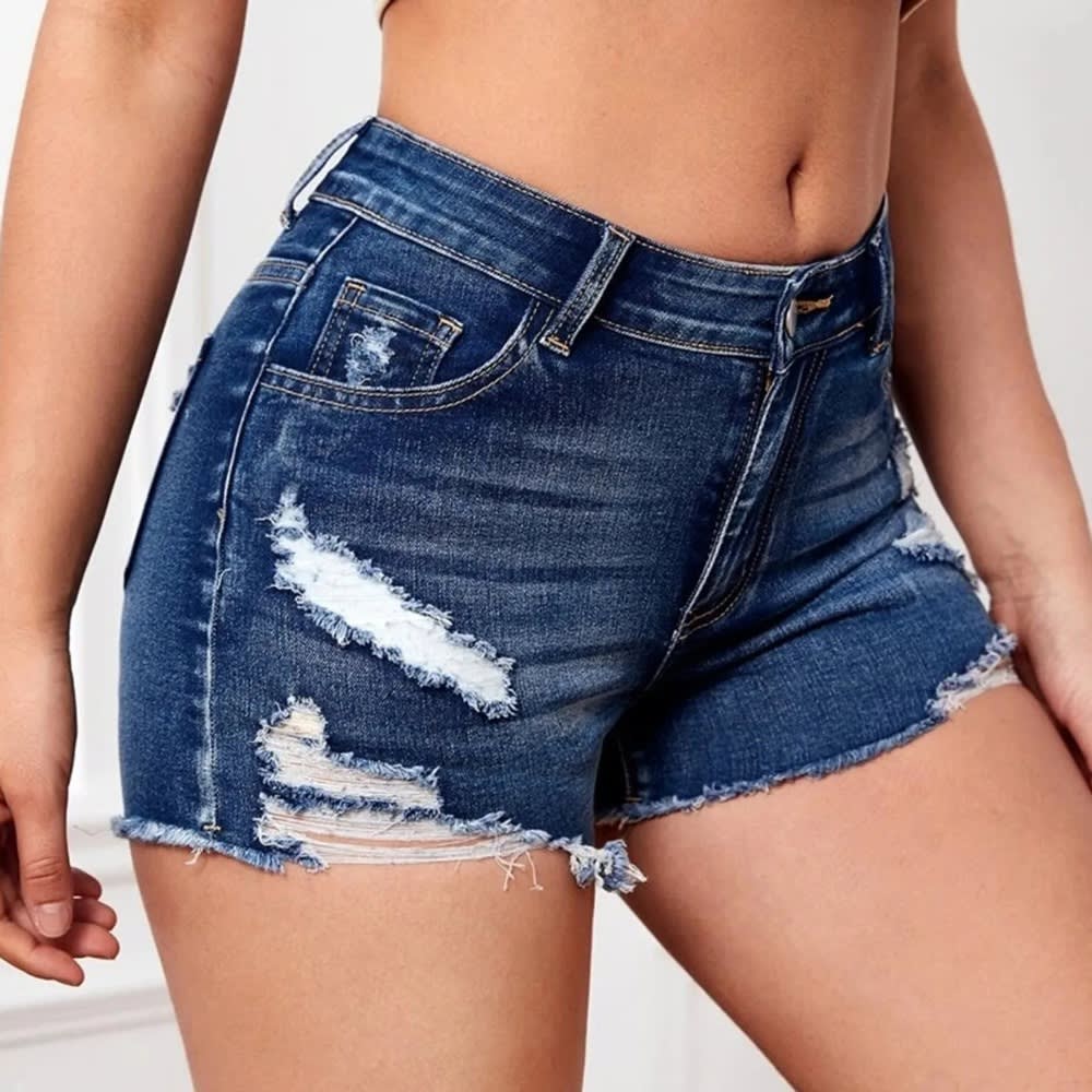 2024 Summer Women's High Waist Slim Fit Denim Shorts